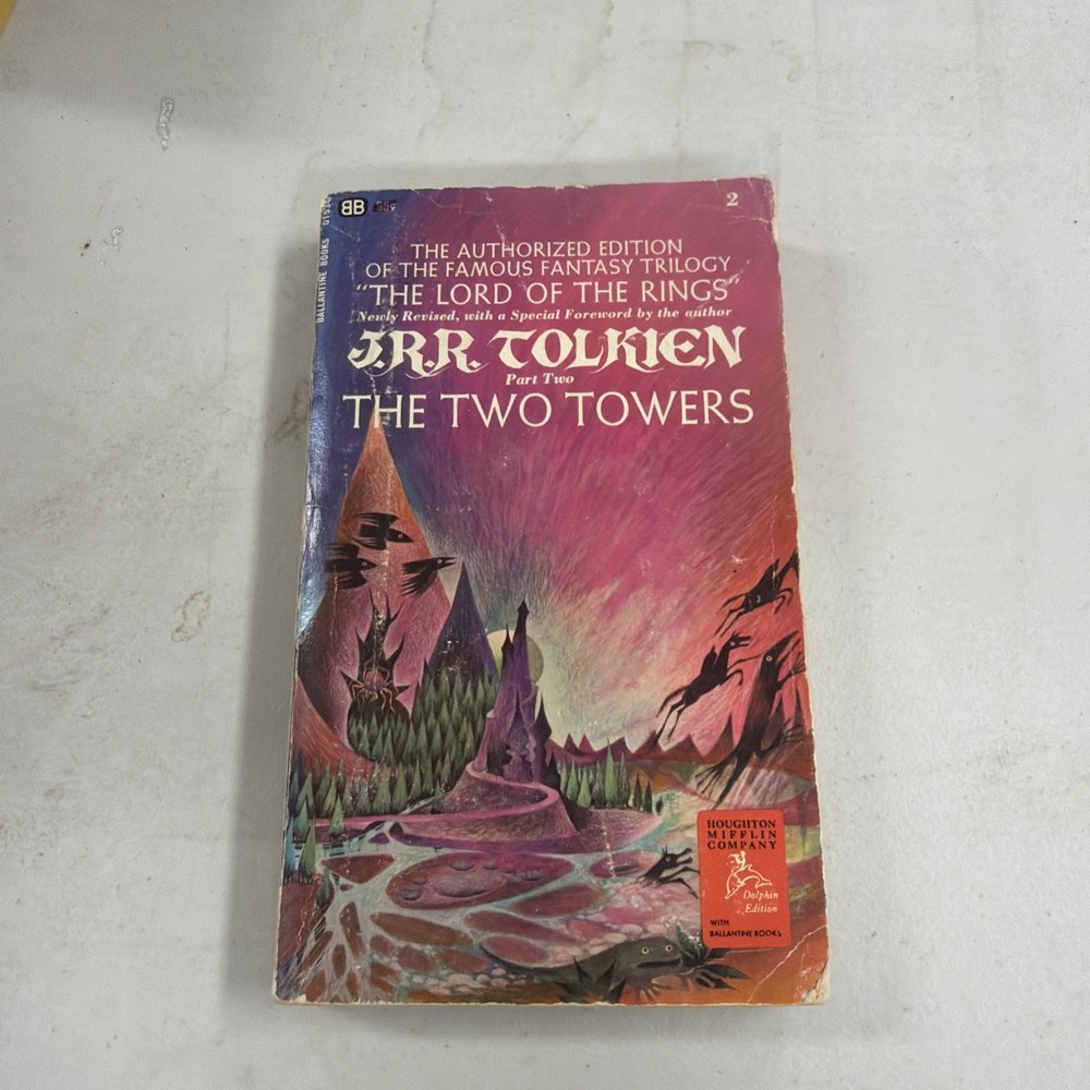 Vintage 1965 JRR Tolkien The Two Towers Paperback Lord of the Rings Ballantine